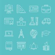 School line icon set N10