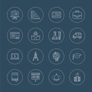 School line icon set N11