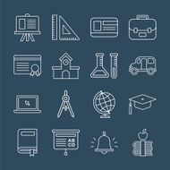 School line icon set N12