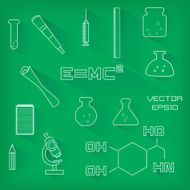 set of scientific icons