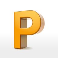 golden 3d alphabet P N2