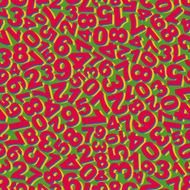 Numbers Seamless pattern Vector illustration N4