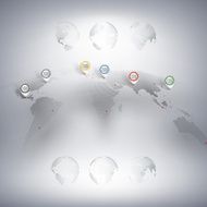World map with pointer marks Infographic for business design and