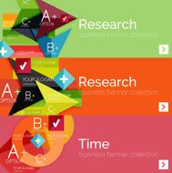 Flat design vector infographic banners with geometric infographics N153