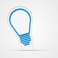Light bulb vector sticker Isolated illustration