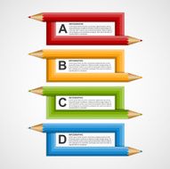 Abstract education pencil option Infographics design template N2