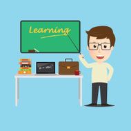 Vector of Character teacher cartoon education concept N2