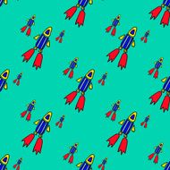 Seamless pattern UFO-17 N2