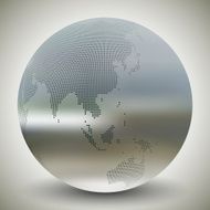 Dotted world globe blurred design vector illustration N4