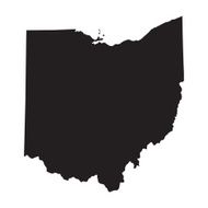 black map of Ohio