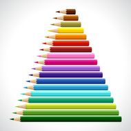 Background with colored pencils Vector conceptual illustration N4