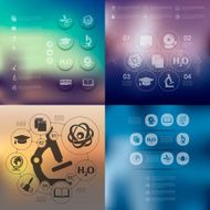 education infographic with unfocused background N93