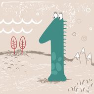 Cute alphabet Number 1