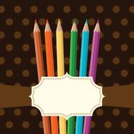 Colored pencil with sample text