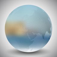 Dotted world globe blurred design vector illustration N5