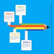 Business education pencil infographics option