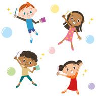 Children enjoying toothbrushing N2