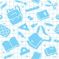 School pattern with education supplies N10