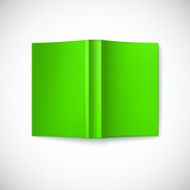 Open blank book cover top view N3