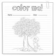 Worksheet with a money tree