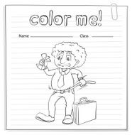 Worksheet with a man