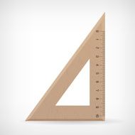 Vector wooden ruler illustration