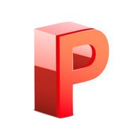 3d red letter P N5