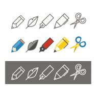 Paint and writing tools collection