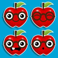 Smart Apple Cartoon