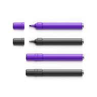 Vector Set of Markers Highlighters Felt Tip Pens N9