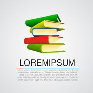 Book stack on white background N3