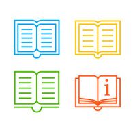 Colorful book icons