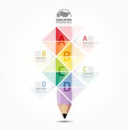 Abstract infographic Design Minimal style pencil template N2