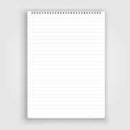 blank realistic spiral notepad N2