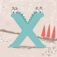 Cute alphabet Letter X