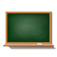 Green school board isolated on white background