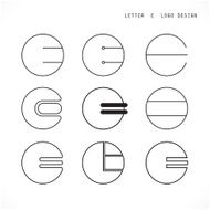 Creative letter E icon abstract logo design vector template