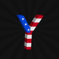 USA flag alphabet N18
