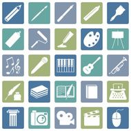 Vector Set of Art Icons N5