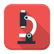 Microscope app icon with long shadow