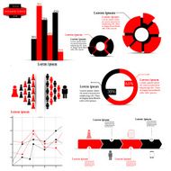 set of infographic element vector