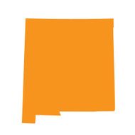 orange map of New Mexico