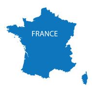 blue map of France N2