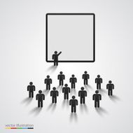 Silhouette of people on presentation N3