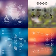 education infographic with unfocused background N95