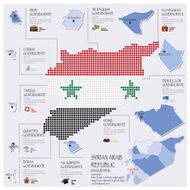 Dot And Flag Map Of Syrian Arab Republic Infographic