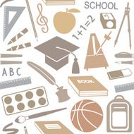 School related seamless pattern background N2