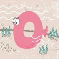 Cute alphabet Letter O