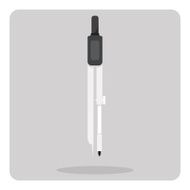 Vector of flat icon compass
