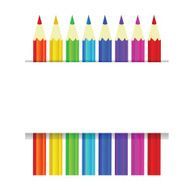 Colorful pencils vector background N6
